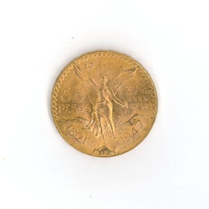 1 monnaie or : 50 Pesos Mexique 1821 - 1...