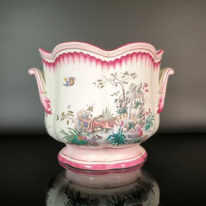 GIEN
Polychrome earthenware planter with...