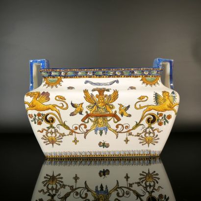 GIEN
Polychrome earthenware planter with...