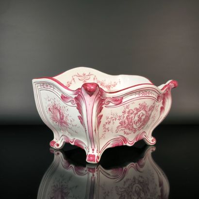 GIEN
Earthenware flower vase decorated in...