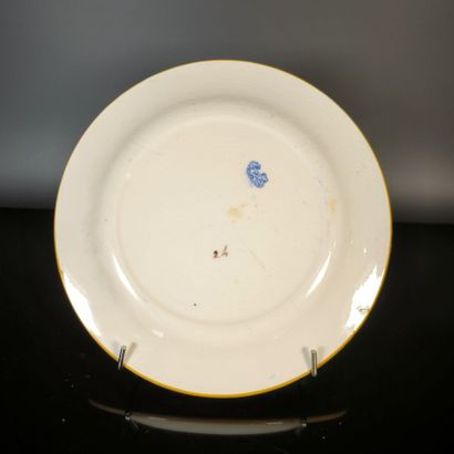 GIEN
Polychrome earthenware plate decorated...
