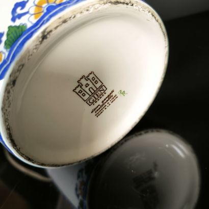 GIEN
Polychrome earthenware lamp base, 