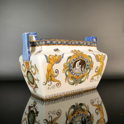 GIEN
Polychrome earthenware planter with...