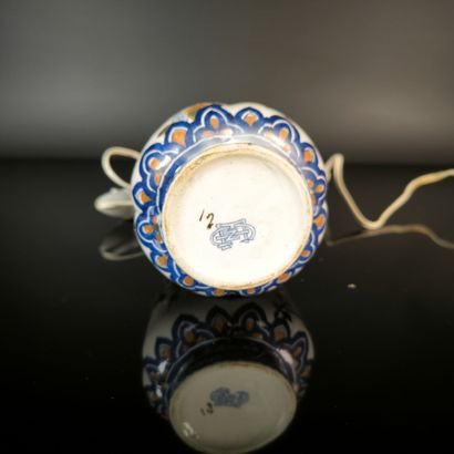 GIEN
Polychrome earthenware lamp base, 