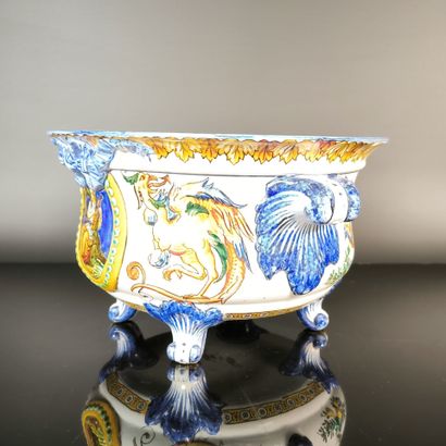 GIEN
Polychrome earthenware planter with...