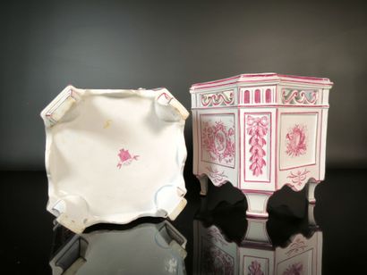 GIEN
Pair of square, openwork earthenware...
