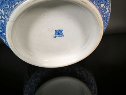 GIEN
Large round earthenware planter, decorated...