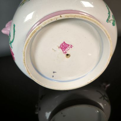 GIEN
Polychrome earthenware planter, decorated...