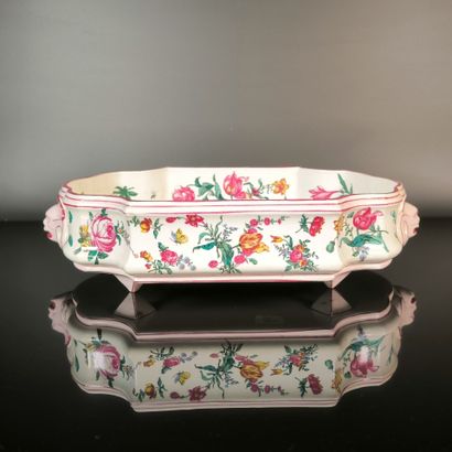 GIEN
Polychrome earthenware basin/planter,...
