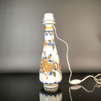 GIEN
Polychrome earthenware lamp base, 