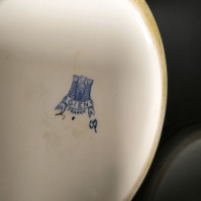 GIEN
Large polychrome earthenware baluster...