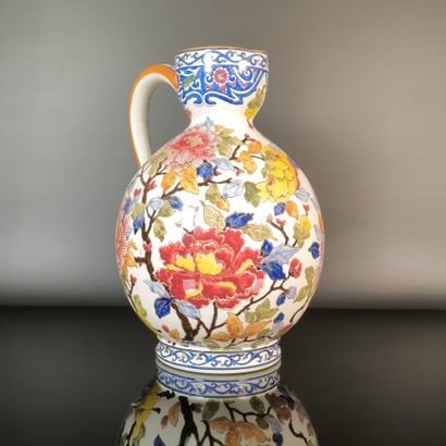 GIEN
Polychrome earthenware pitcher, 