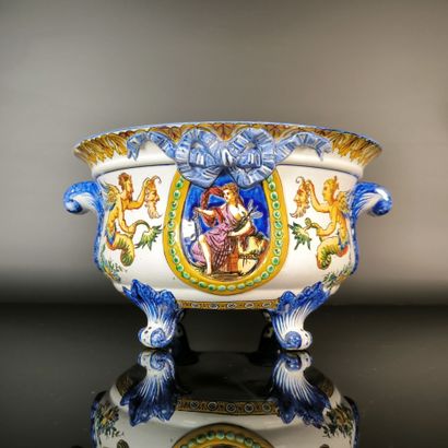 GIEN
Polychrome earthenware planter with...