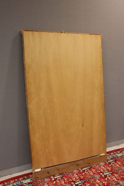 Trumeau en bois peint et redoré, décor d'angelots...