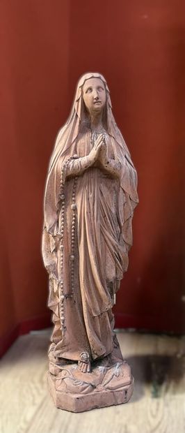 Praying Virgin made of composite stone
H....