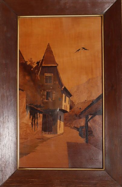 Paul SPINDLER (1906 - 1980)
rue alsacienne
Marqueterie...
