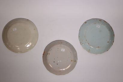 3 assiettes patronymiques XVIIIème siècle...
