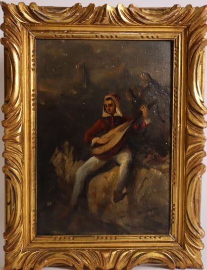 Gustave BUSSCHMANN (1818-1852). Troubadour...