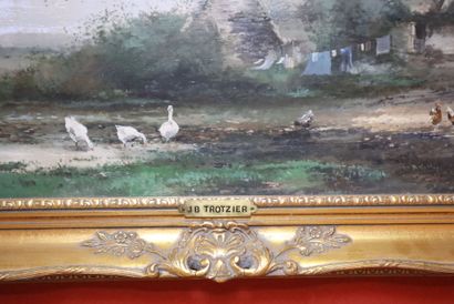 Jean Bernard Trotzier - 20th-Century School
Farmyard...