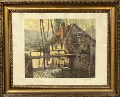 Georges PLASSE (1878-1948) 
Moulin à eau...