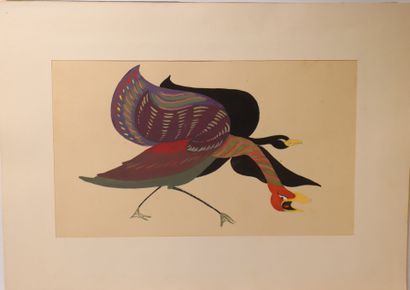 Reine LAINE (20th century) Fantastic Birds....