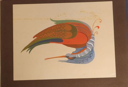 Reine LAINE (20th century) Fantastic Birds....