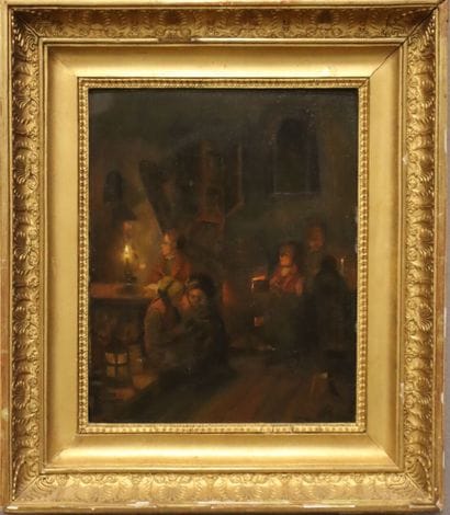 Ecole hollandaise du XIXème siècle
Scène...