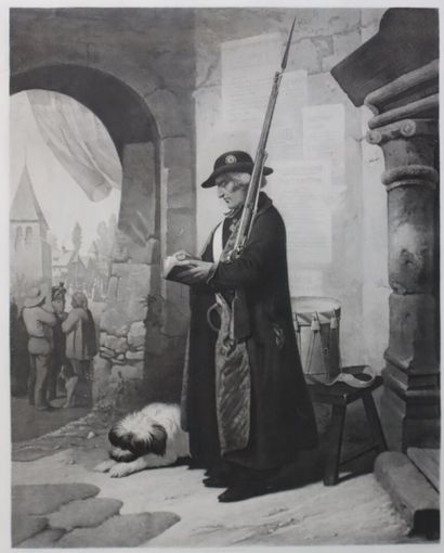 Black lithograph after Comte Calixte 
God...