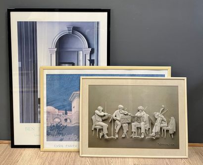 Set of 3 posters under glass :
- Ben Johnson...