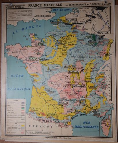 Deux affiches scolaires recto verso, librairie...