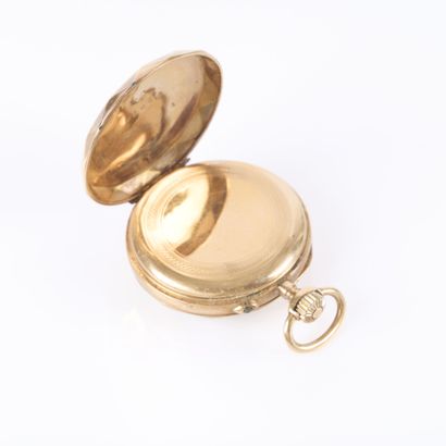 Engraved gold pocket watch; gold dust cover;...