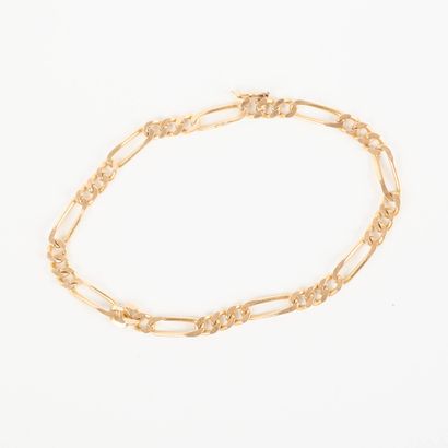 Gourmette en or. Long. 20 cm. 9,3 g
