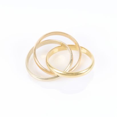 Anneaux trois ors., style de Cartier. TDD...
