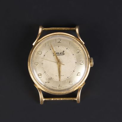 Gold men's wristwatch, mechanical movement...