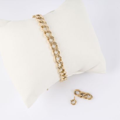 Gourmette en or maille gourmette. 19,5 cm....
