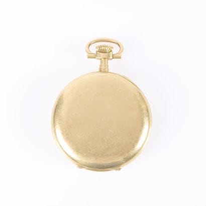 Solid gold pocket watch with a gold dust...