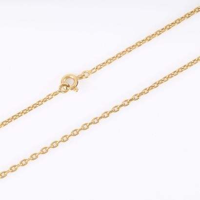 Sautoir en or, maille forçat. 29,5 cm. 7,99...