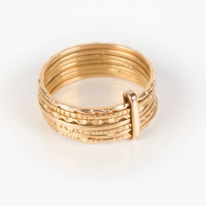 Gold weekday ring. Size 54–55. 4.8 g. 18...