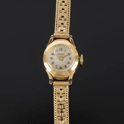 Women's gold watch with a gold bracelet;...