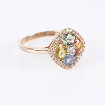 Rose gold cocktail ring set with a brilliant-cut...