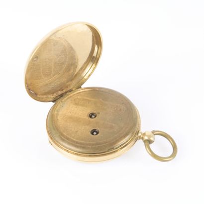 Montre de poche en or guilloché et gravé...