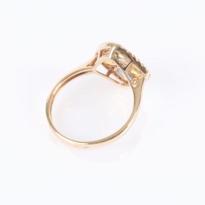 Rose gold cocktail ring set with a brilliant-cut...