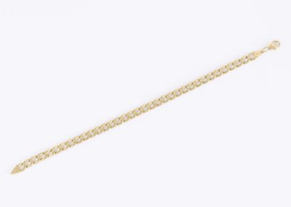 Bracelet maille gourmette. Long. 21 cm. 6,5...