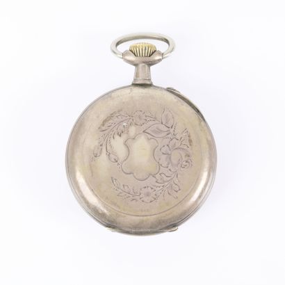 Two silver watches with floral designs. 
Total...