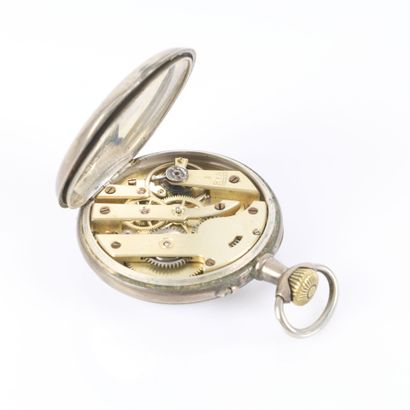 Two silver watches with floral designs. 
Total...