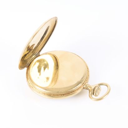 Engraved gold pocket watch marked 