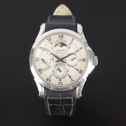 SEIKO. Premier model gold-tone stainless...