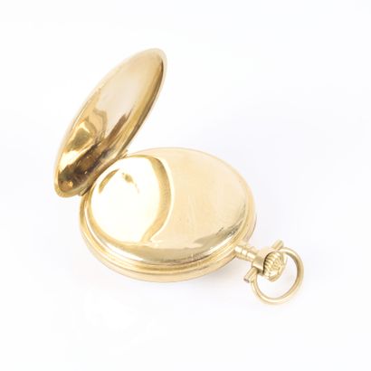 Solid gold pocket watch with a gold dust...