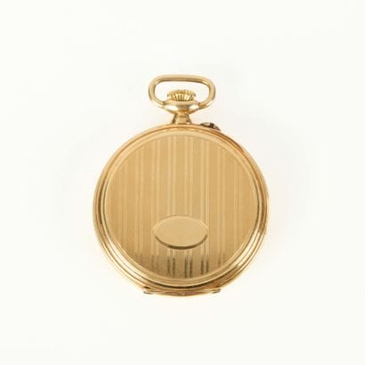 ULTRA. Gold pocket watch with gold dust cover....