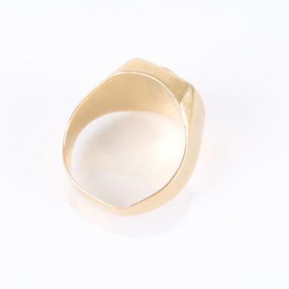 Gold signet ring marked 
